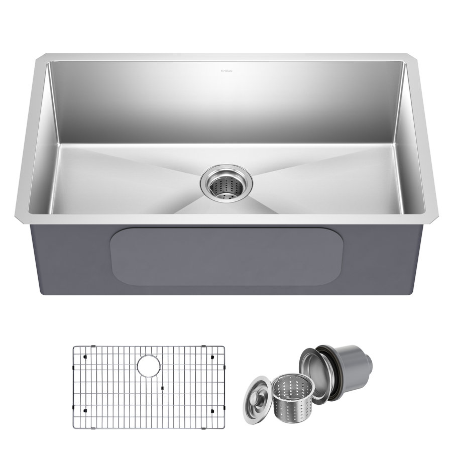 KRAUS Standart PRO™ Undermount 16 Gauge Stainless Steel Kitchen Sink